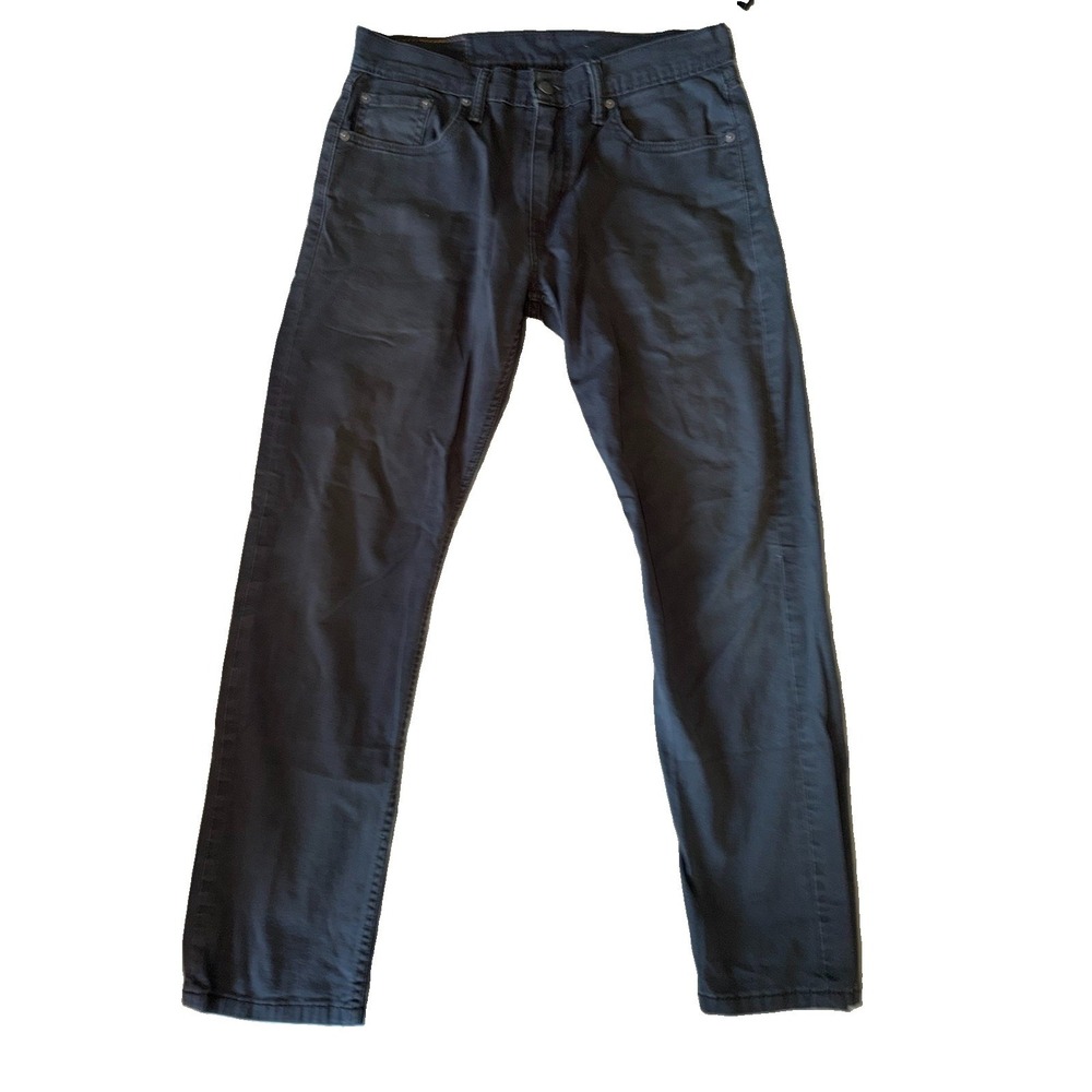 Levi's‎ 502 Regular Taper Jeans Men 30x30 Dark Gray Black Stretch 29507-0049